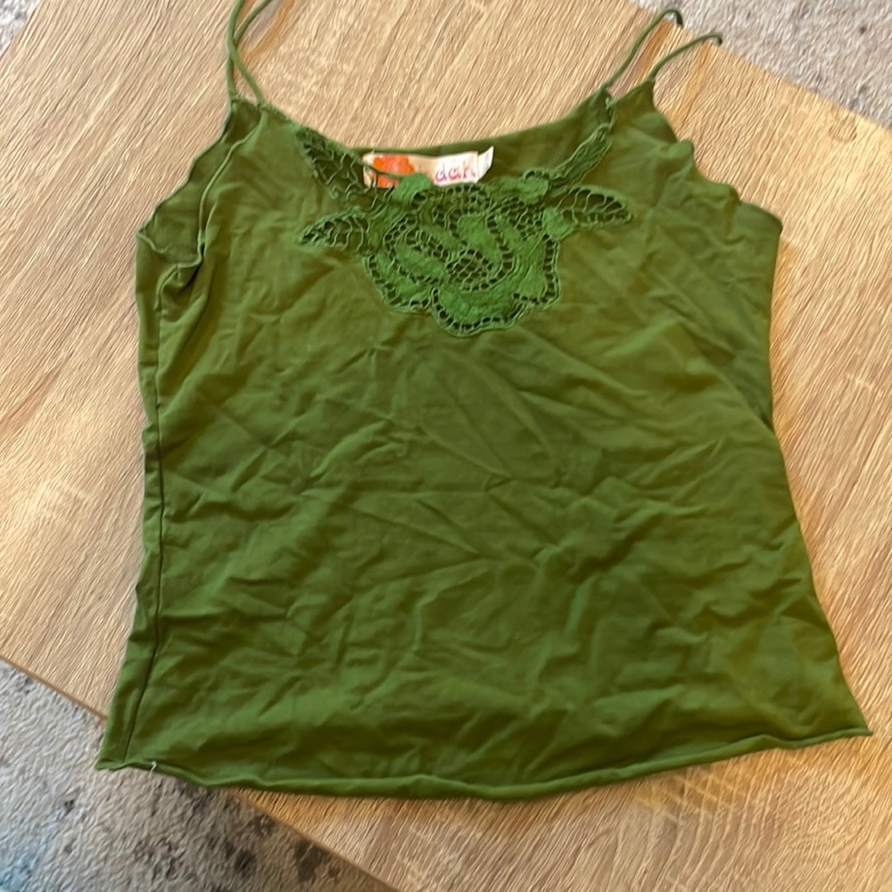 Vintage lace neckline top